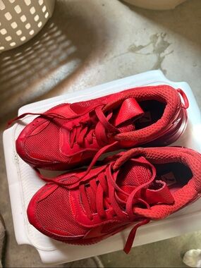 Puma Kids Red Mesh & Synthetic Sneakers